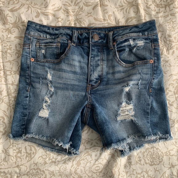 American Eagle Outfitters Pants - American Eagle | Tomgirl Destroyed Denim Shorts